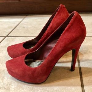 BCBGeneration Red platform pumps